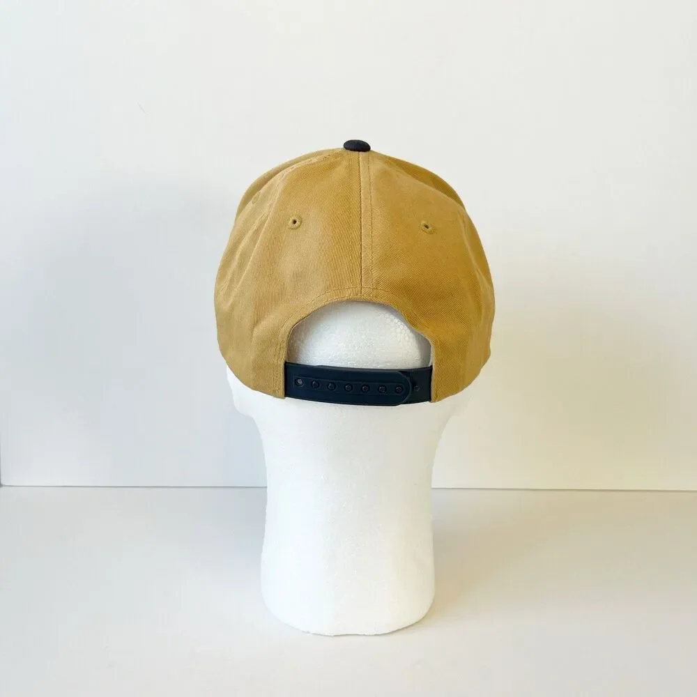 Obey Box Logo Snapback Hat Flat Bill Camel Brown Black Men’s One Size Adjustable - Picture 3 of 6